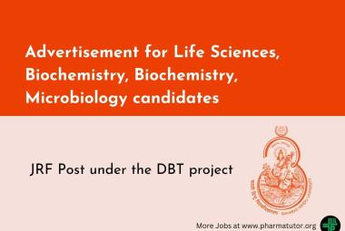 Advertisement for Life Sciences, Biochemistry, Biochemistry, Microbiology candidates at Banaras Hindu University