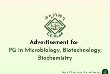 Advertisement for PG in Microbiology, Biotechnology, Biochemistry at CCRUM