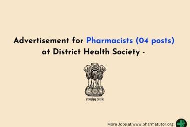 Advertisement for Pharmacists at District Health Society
