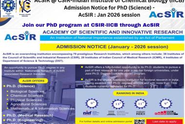 Apply Online for PhD program at CSIR-IICB through AcSIR