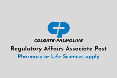 Colgate-Palmolive looking for Regulatory Affairs Associate