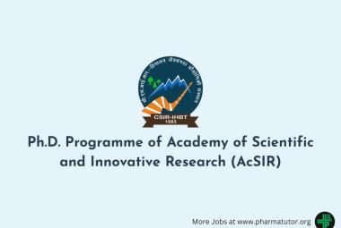 Invites Applications for Ph.D. Programme of AcSIR January 2026 Session