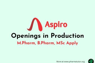Openings in Production at Aspiro Pharma