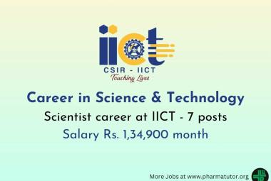 Opportunity for research career in Science & Technology at IICT