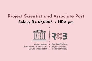RCB invites applications for post of Project Scientist and Associate