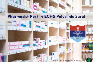 Applications invited for Pharmacist Post at ECHS Central Organization
