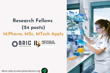 Openings for Research Fellows at ILS an autonomous institute of DBT - M.Pharm, MSc, MTech Apply