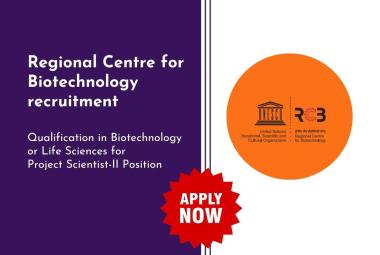 Regional Centre for Biotechnology recruitment for Project Scientist Position