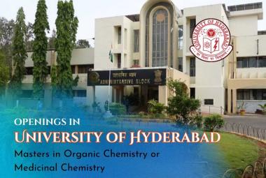 University of Hyderabad invites Masters in Organic Chemistry or Medicinal Chemistry for JRF position