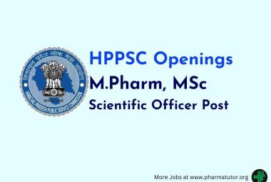 Career for M.Pharm, MSc as Scientific Officer under Public Service Commission