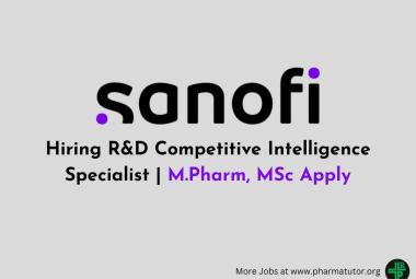 Sanofi Hiring R&D Competitive Intelligence Specialist