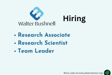 Walter Bushnell Hiring Research Associate, Research Scientist, Team Leader