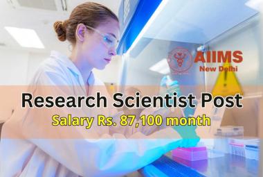 Advertisement for Research Scientist at AIIMS