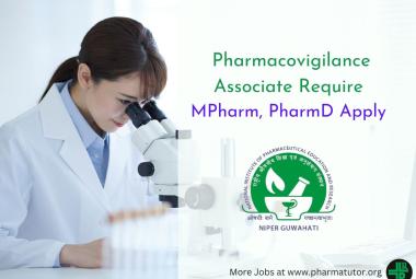 NIPER Require Jr. Pharmacovigilance Associate