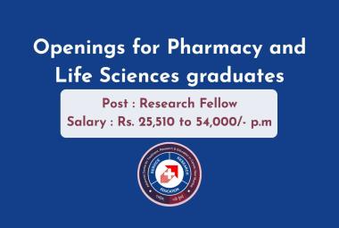 Openings for Pharmacy and Life Sciences graduates at Tata Memorial Centre - ACTREC