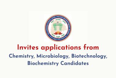 TSLPRB invites applications from Chemistry, Microbiology, Biotechnology, Biochemistry Candidates