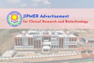 Advertisement for Clinical Research and Biotechnology at JIPMER