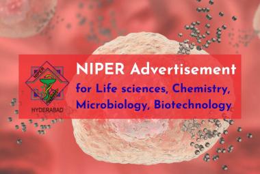 Advertisement for Life Sciences, Biotechnology, Biochemistry, Microbiology at NIPER