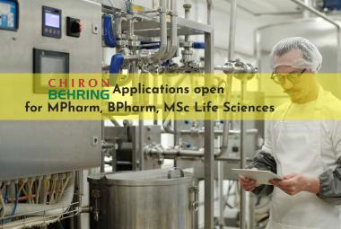 Chiron Behring Opens Vaccine Manufacturing Opportunities for MPharm, BPharm & MSc Life Sciences