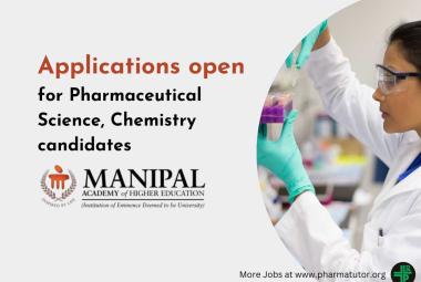 MAHE invites applications from Pharmaceutical Science, Chemistry candidates