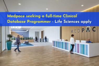 Medpace seeking a full-time Clinical Database Programmer