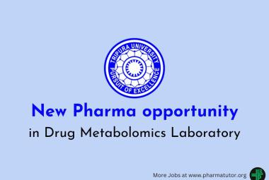 New Pharma opportunity in Drug Metabolomics Laboratory