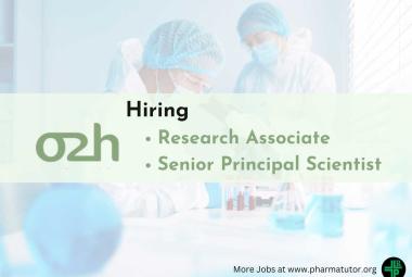 o2h group Hiring Research Associate, Senior Principal Scientist