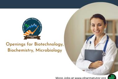 Openings for Biotechnology, Biochemistry, Microbiology at IHBT