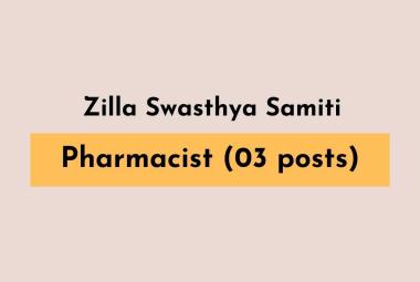 Openings for Pharmacists in Zilla Swasthya Samiti