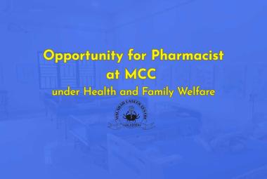 Pharmacist Opportunity under Health & Family Welfare Department, MCC