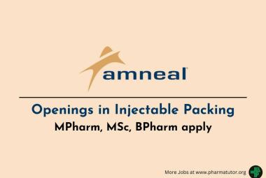 Amneal Pharmaceuticals Opens Career Opportunities in Injectable Manufacturing