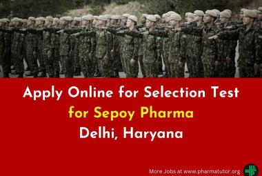 Apply Online for post of Sepoy Pharma in Indian Army