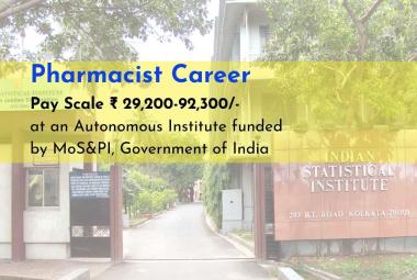 Career for Pharmacist at an Autonomous Institute funded by MoS&PI, Government of India