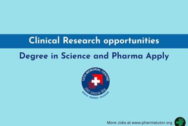 Clinical Research opportunities for Degree in Science and Pharma at Tata Memorial Centre