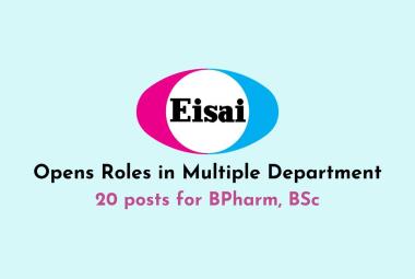 Eisai Pharmaceuticals Opens Roles in Multiple Department