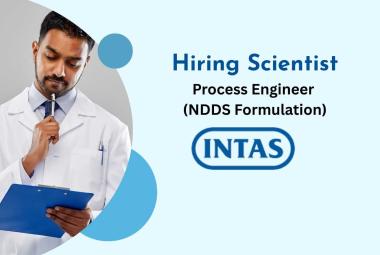 Intas Pharma Hiring Scientist