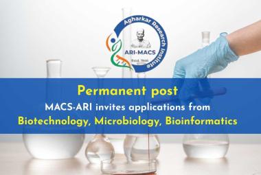 MACS-ARI invites applications from Biotechnology, Microbiology, Bioinformatics - Permanent post