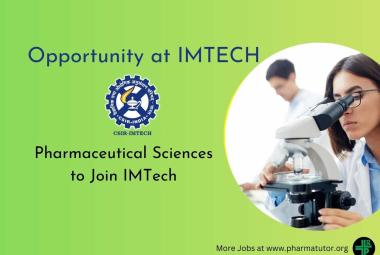 Opportunity for Pharmaceutical Sciences to Join IMTech as Project Associate