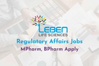 Regulatory Affairs Jobs at Leben Life Sciences