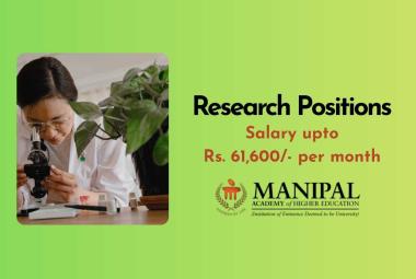 Research Positions at Manipal Academy of Higher Education