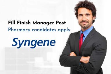 Syngene International looking for Fill Finish Manager