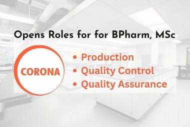 CORONA Remedies Opens Career Opportunities in Production, QC and QA
