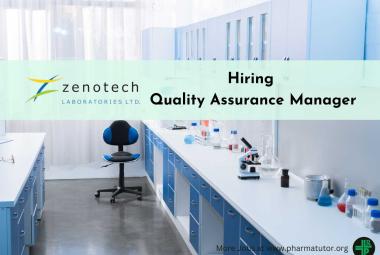 Zenotech Lab Hiring Quality Assurance Manager