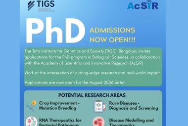 Admission to the PhD program at TIGS via AcSIR