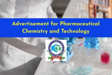 Advertisement for Pharmaceutical Chemistry and Technology at ICT Mumbai