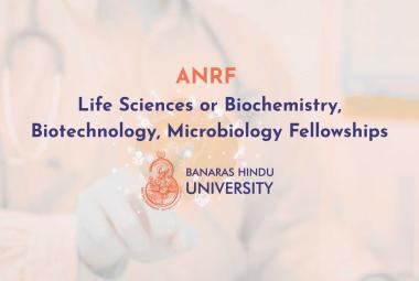 ANRF Life Sciences or Biochemistry, Biotechnology, Microbiology Fellowships at Banaras Hindu University
