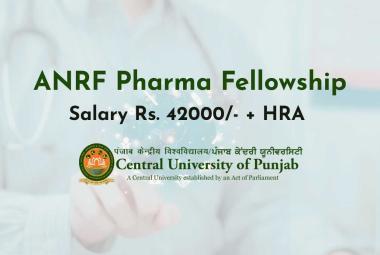 ANRF Pharma Fellowship at Central University of Punjab