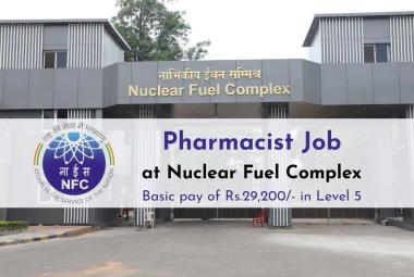 Nuclear Fuel Complex invites applications for Pharmacist