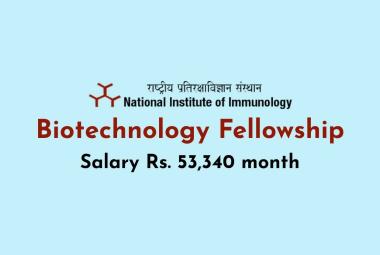 Biotechnology Fellowship at National Institute of Immunology