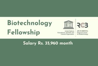 Biotechnology Fellowship at Regional Centre for Biotechnology